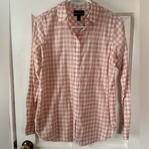 J. Crew Gingham Print Button Down Shirt